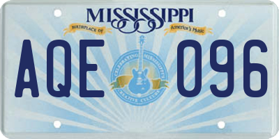 MS license plate AQE096