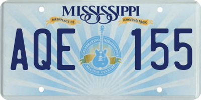 MS license plate AQE155