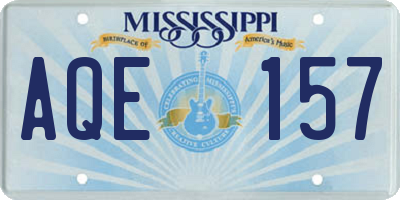 MS license plate AQE157