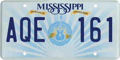 MS license plate AQE161