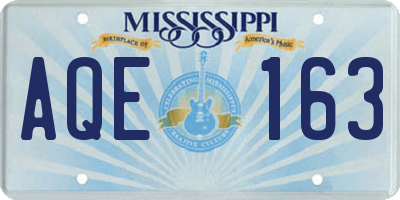 MS license plate AQE163