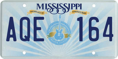 MS license plate AQE164