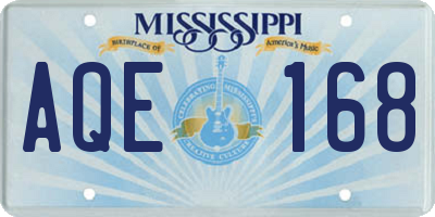 MS license plate AQE168