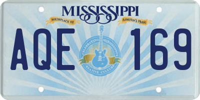MS license plate AQE169