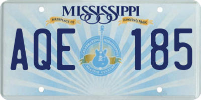 MS license plate AQE185