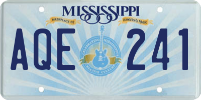 MS license plate AQE241