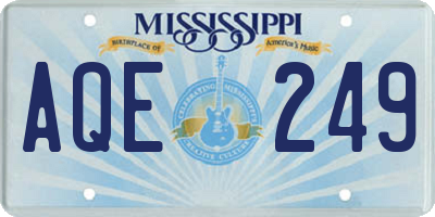 MS license plate AQE249