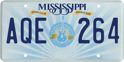 MS license plate AQE264