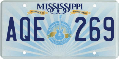 MS license plate AQE269