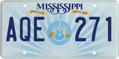 MS license plate AQE271