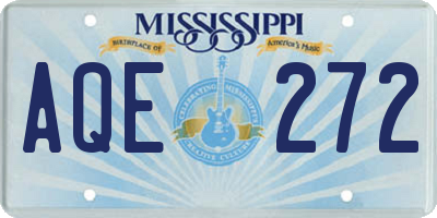 MS license plate AQE272