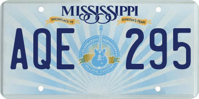MS license plate AQE295