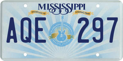 MS license plate AQE297