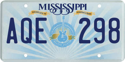 MS license plate AQE298