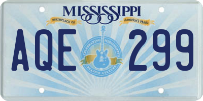 MS license plate AQE299