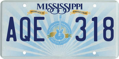 MS license plate AQE318