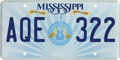 MS license plate AQE322