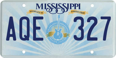 MS license plate AQE327