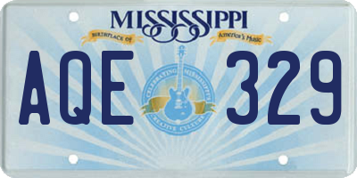MS license plate AQE329