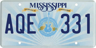 MS license plate AQE331
