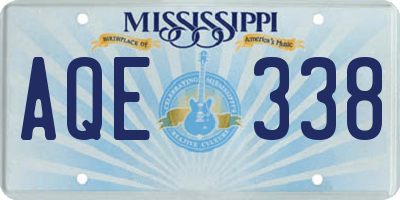 MS license plate AQE338