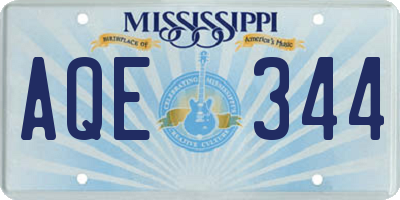 MS license plate AQE344