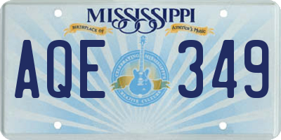 MS license plate AQE349
