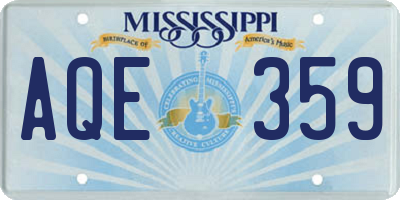 MS license plate AQE359