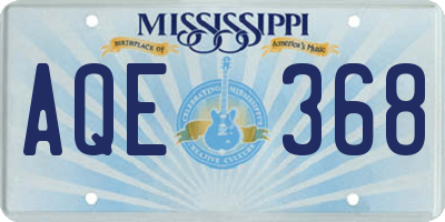 MS license plate AQE368
