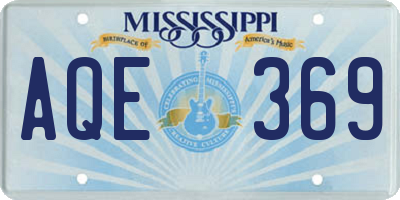 MS license plate AQE369