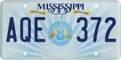 MS license plate AQE372