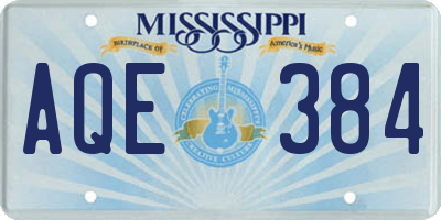 MS license plate AQE384