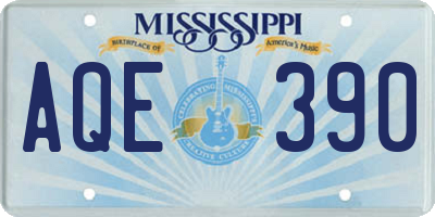 MS license plate AQE390