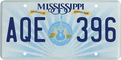 MS license plate AQE396
