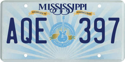 MS license plate AQE397