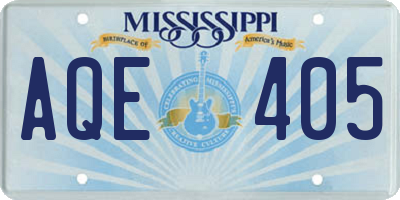 MS license plate AQE405