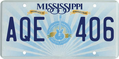 MS license plate AQE406