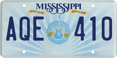 MS license plate AQE410