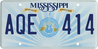 MS license plate AQE414
