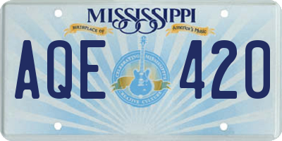 MS license plate AQE420