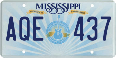 MS license plate AQE437