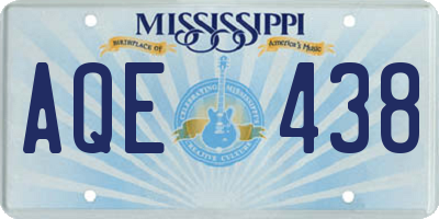 MS license plate AQE438