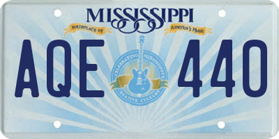MS license plate AQE440