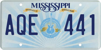 MS license plate AQE441