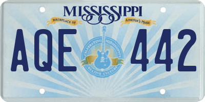 MS license plate AQE442