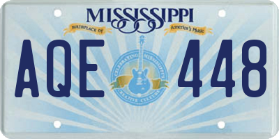 MS license plate AQE448