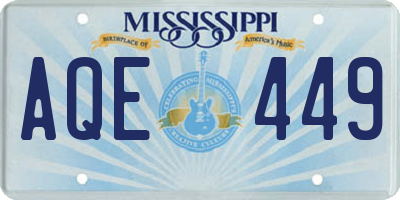 MS license plate AQE449