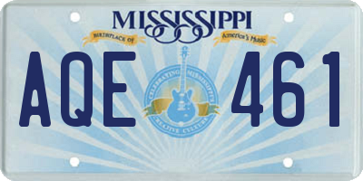 MS license plate AQE461