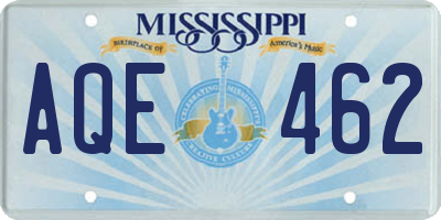 MS license plate AQE462