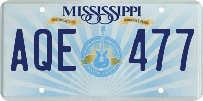 MS license plate AQE477